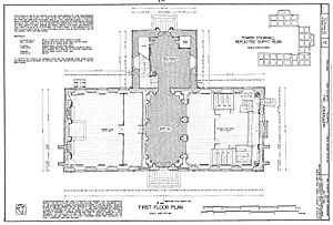 HABS measured drawing of the first floor of Independence Hall.jpg