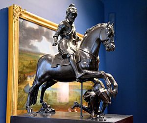 Henri IV on Horseback Trampling his Enemy. Bronze, circa 1615-1620 CE. From France, probably Paris. The Victoria and Albert Museum, London