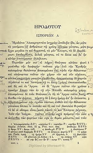 Herodotus - Historiae, 1908 - 2734989 pagina1.jpg