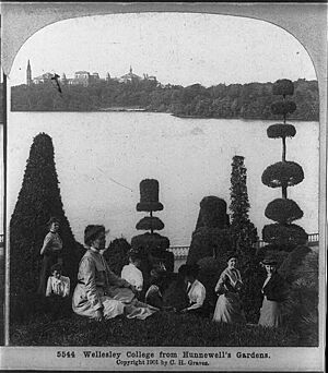 Hunnewell Arboretum, view to Wellesley College (1901)