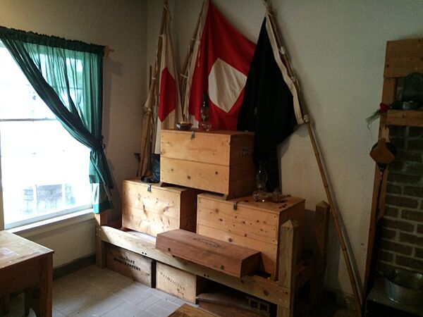 Image inside barracks at Fort McAllister