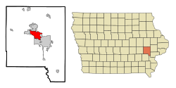 Location of Coralville, Iowa