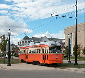 Kenosha streetcar 4615 on 56th St at 1st Ave in 2005