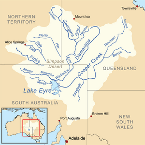 Lake eyre basin map