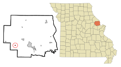 Location of Hawk Point, Missouri
