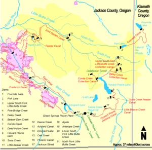 Little Butte Creek Diversion Map