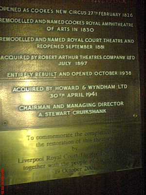 Liverpool theatre plaque