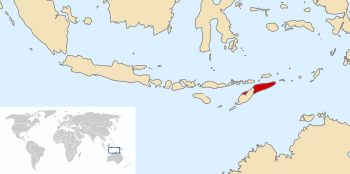 Location of East Timor