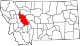 State map highlighting Lewis and Clark County