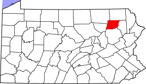 Map of Pennsylvania highlighting Wyoming County.svg