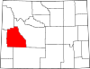 State map highlighting Sublette County