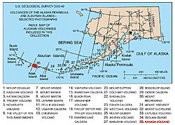 Map of alaska volcanoes kanaga