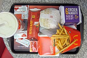 McDonald's meal in India