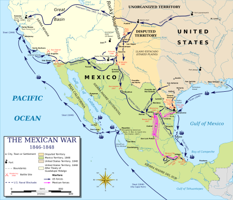 Mexican–American War (without Scott's Campaign)-en