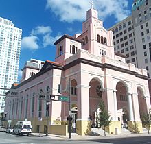 Miami FL Downtown HD Gesu Church sq pano01