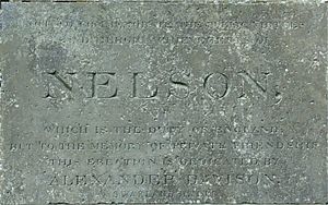 Nelson Memorial - Inscription - Swarland - Northumberland - England - 140804
