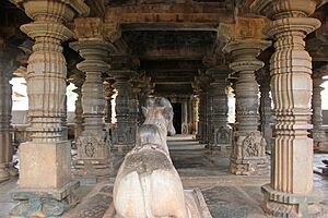 Open mantapa (hall) in Kalleshvara temple at Bagali 1