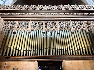 Organ with carved screen