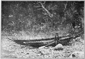 PSM V77 D016 Fuegian canoes in the straits of magellan