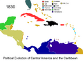 Political Evolution of Central America and the Caribbean 1830 na
