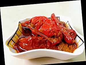Red chilli pickle in a plate1