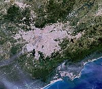São Paulo satellite image, Landsat-5 2010-04-18 (cropped)