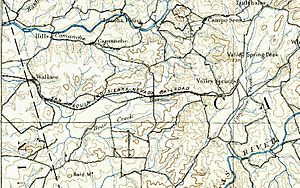 San Joaquin and Sierra Nevada Railroad Valley Springs portion 1889