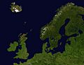 Satellite image of Northern Europe2