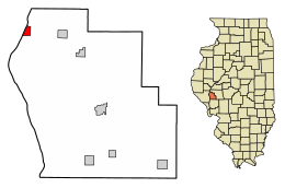 Location of Naples in Scott County, Illinois.
