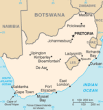 Location of Pretoria within South Africa