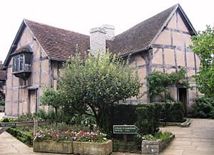 Shakespeare's Birthplace (rear view) Stratford-upon-Avon2
