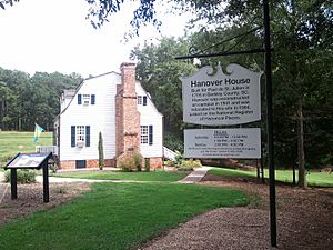 Sign for Hanover House, near Clemson, South Carolina