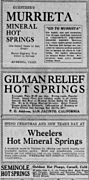 SoCal Springs ads, 1926