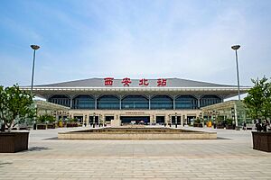 South facade of Xi'anbei Railway Station 20200429