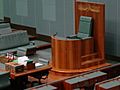 Speaker's chair, House of Representatives, Canberra