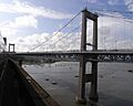 Tamar Bridge from train