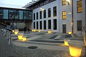 The yard of Talsi Culture Centre - panoramio
