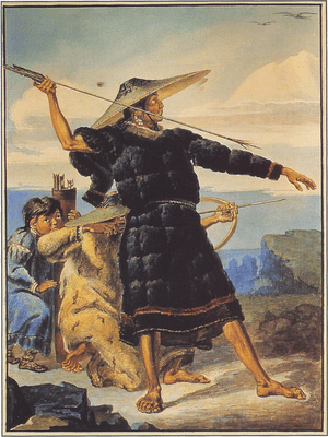 Tikhanov - Aleut in Festival Dress in Alaska (1818)