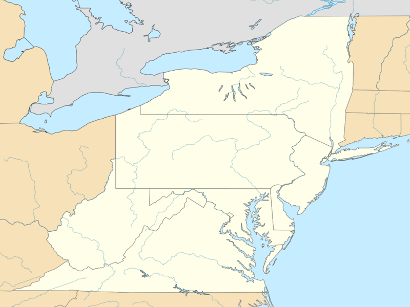 USA Mid-Atlantic location map
