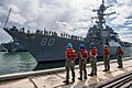 USS Roosevelt pulling into Rota, Spain