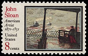 United States postage stamp honoring John Sloan (1971)