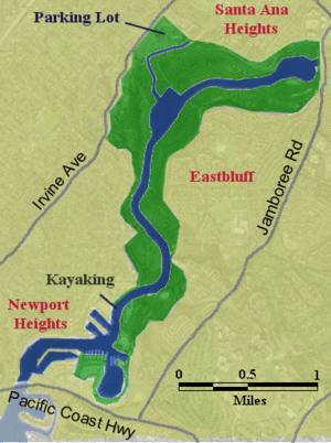 Upper Newport Bay map