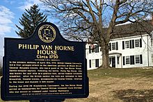 Van Horne House, Bridgewater Township, NJ - information sign