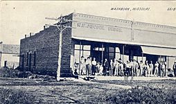 W.B. Adcock Drug Store in Washburn, Missouri.