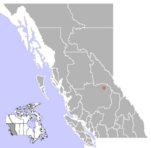 Where Wells is located in British Columbia