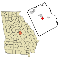 Location in Wilkinson County and the state of Georgia