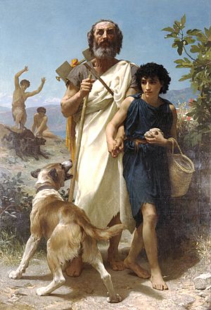 William-Adolphe Bouguereau (1825-1905) - Homer and his Guide (1874)