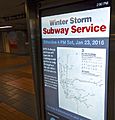 Winter Storm Jonas 2016 NYC MTA Subway Service Advisory