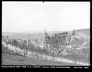 1902-05-02 Central Massachusetts Railroad Clinton Viaduct Construction
