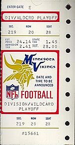 1988 NFC Wild Card Game - Los Angeles Rams at Minnesota Vikings 1988-12-26 (ticket)